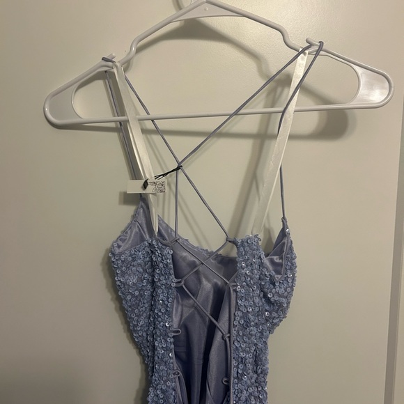 Primavera Couture Open Tie Back Sequin Mini Dress - Picture 5 of 11